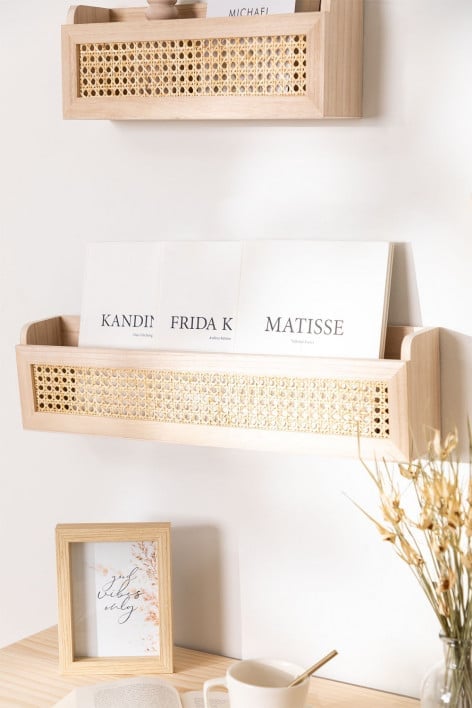 Rattan &Wood Shelf Arxie