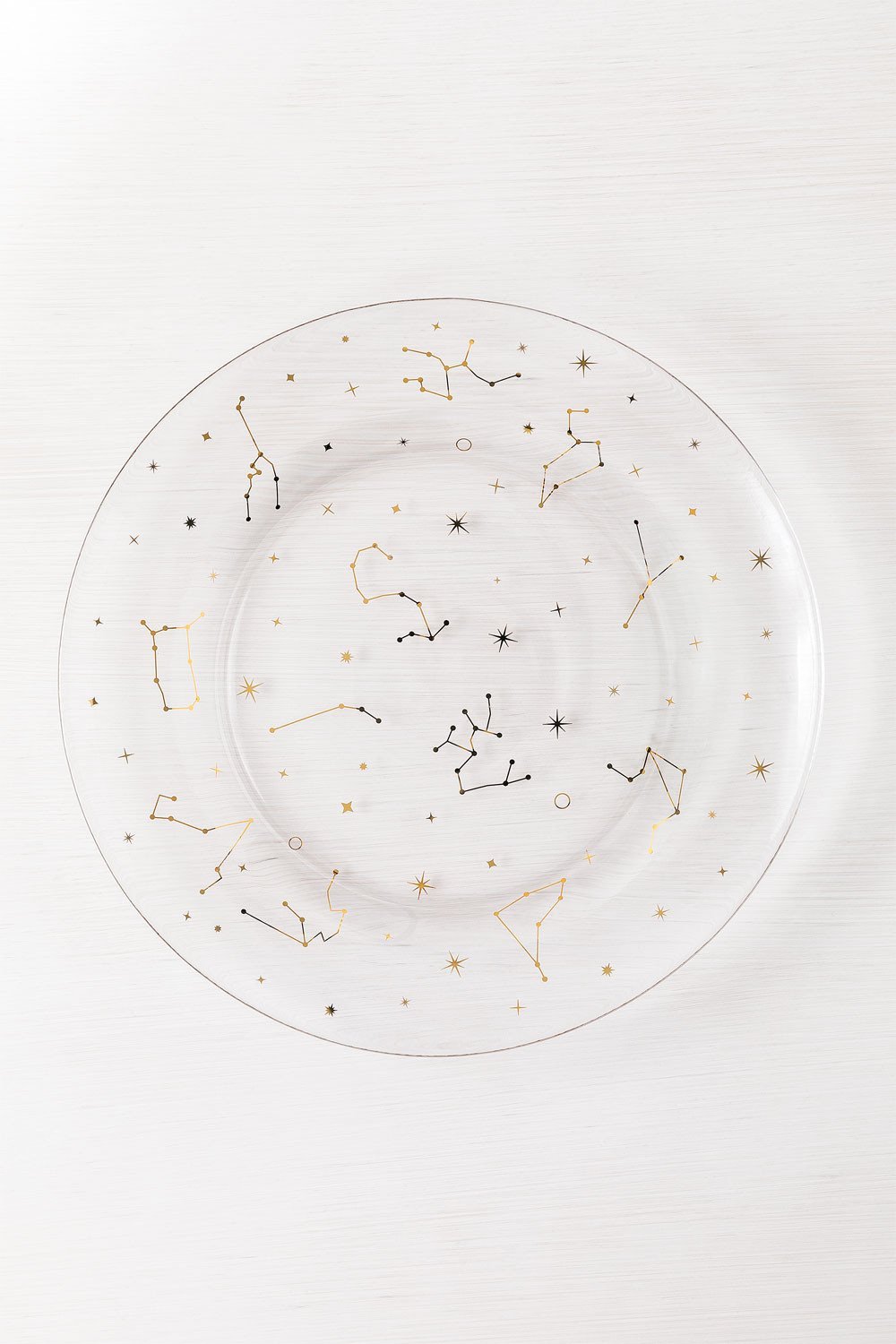 Lyra glass dinner plate set of 4, gallery image 5