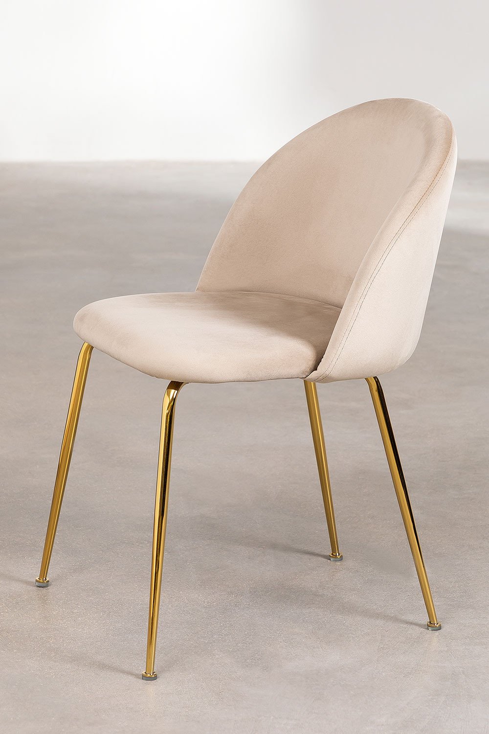 Pack of 4 Kana Design velvet upholstered dining chairs, gallery image 4