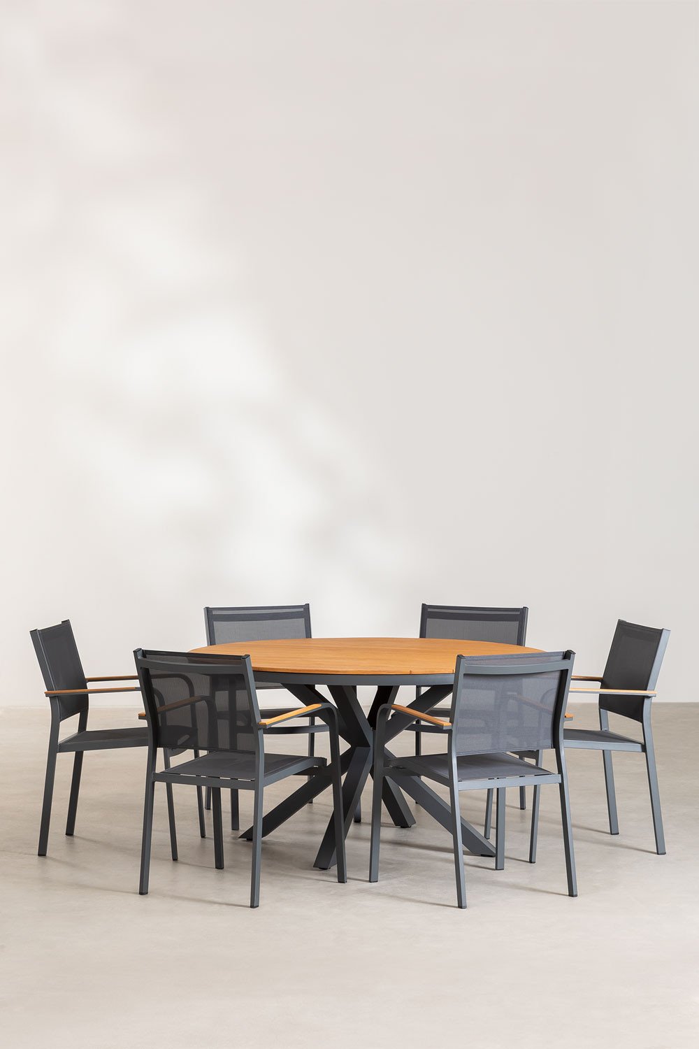 Round Table Ø140 cm and 6 Garden Chairs Set Archer , gallery image 2