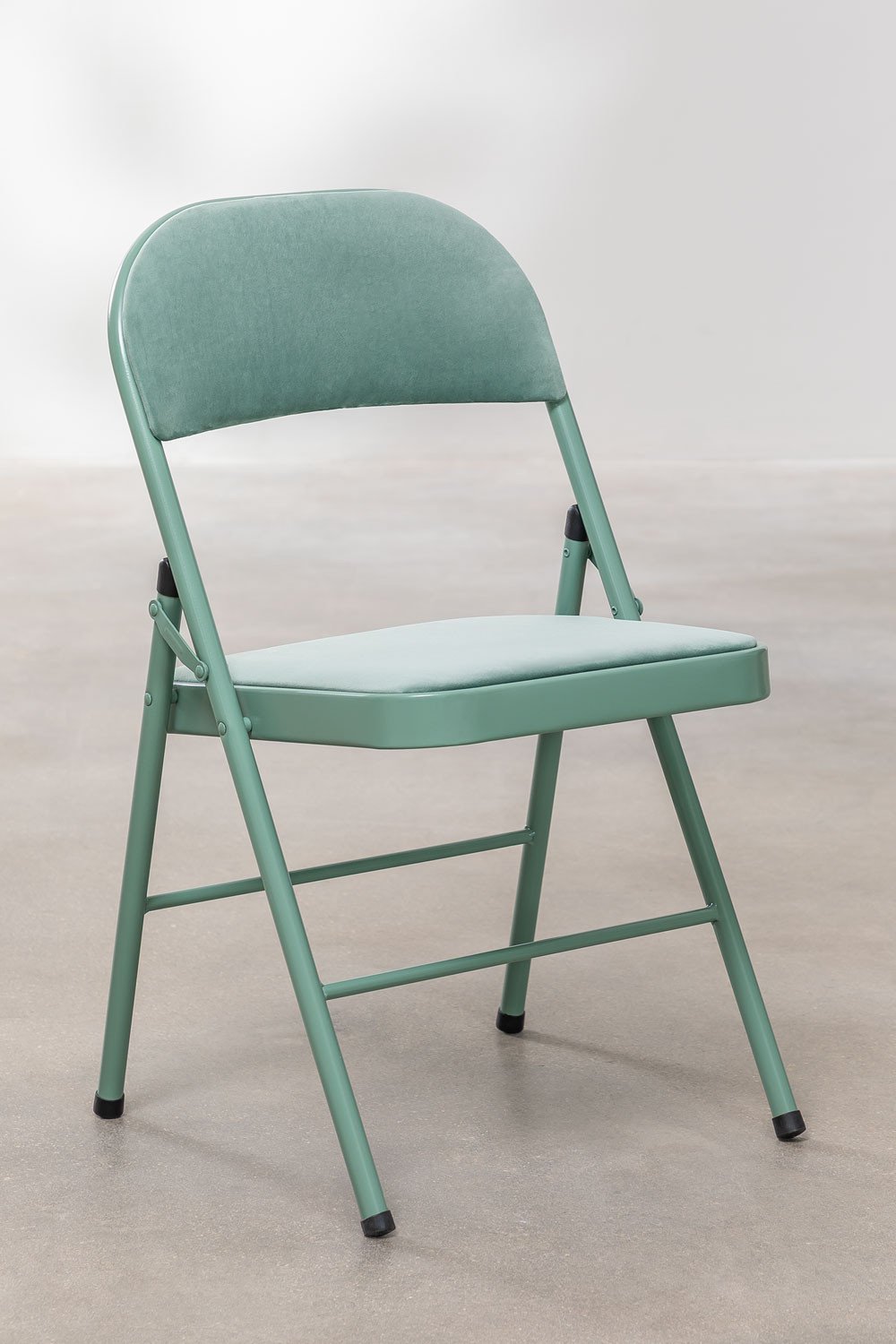 Keiren Pack of 2 Velvet Foldaway Chairs, gallery image 2