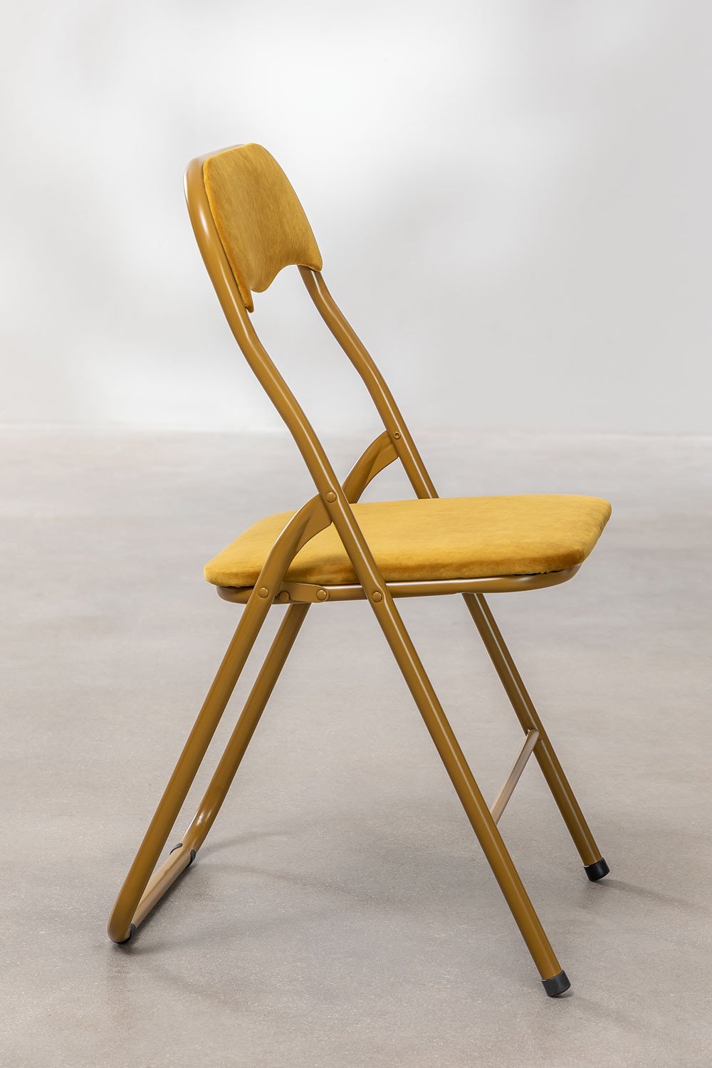 Iraida Pack 2 Velvet Foldaway Chairs , gallery image 3