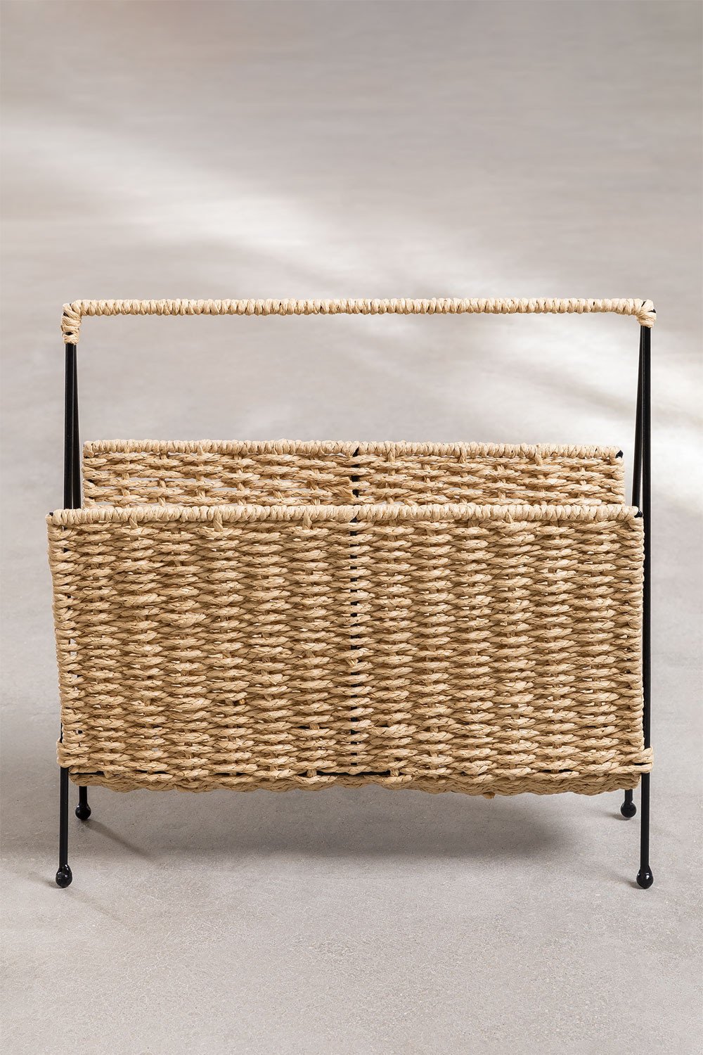 Metal & Braided Paper Magazine Rack Nerin , gallery image 4