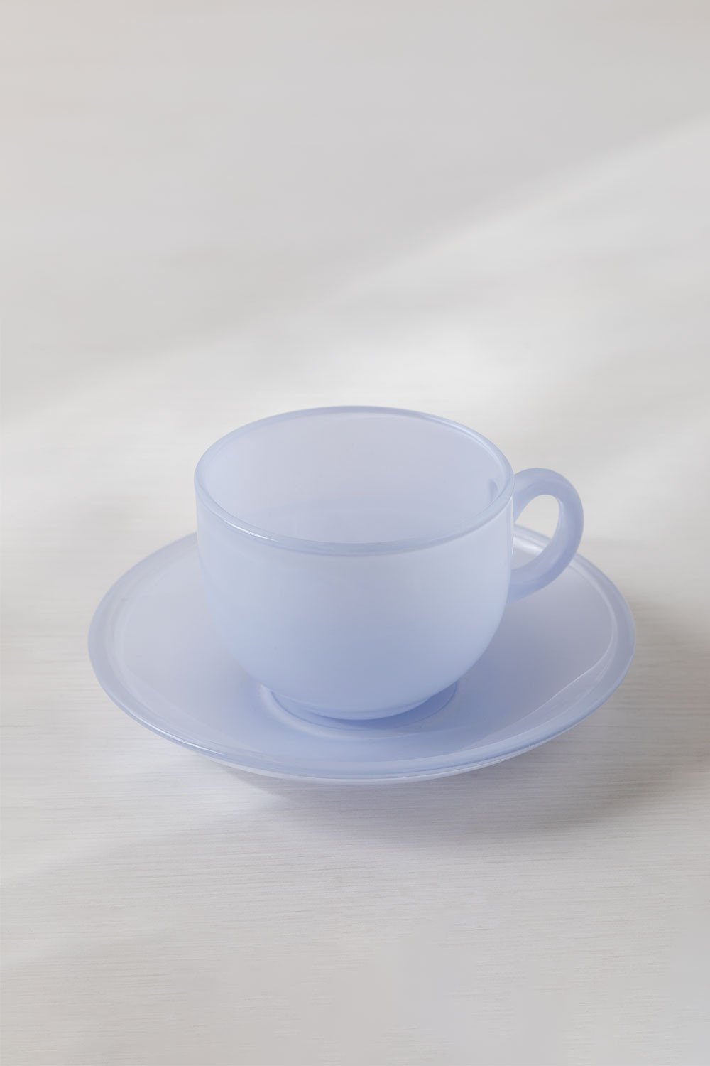 Pack of 4 Glass Coffee Cups & Saucers 15 cl Ainara, gallery image 2