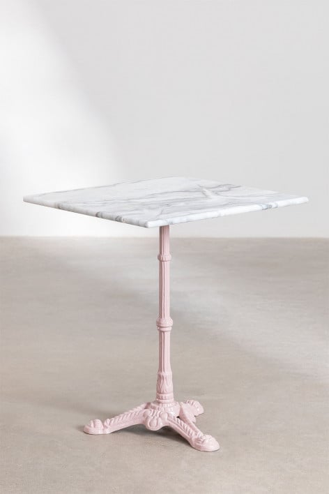 Square Bar Table in Moka Marble