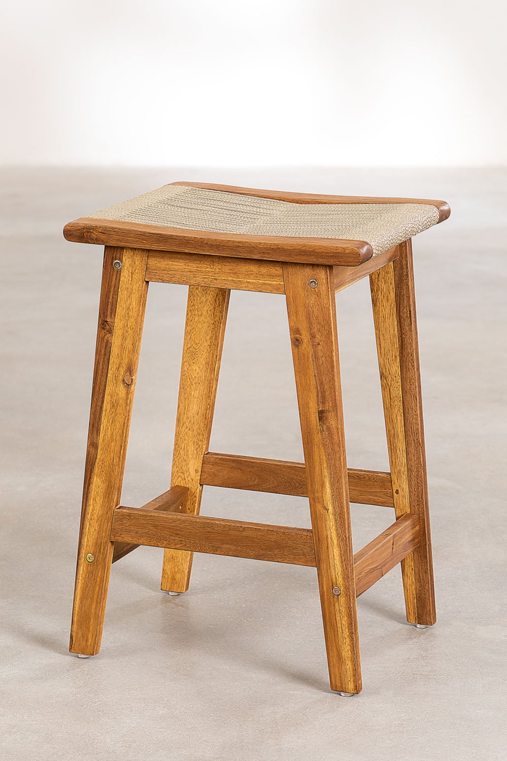 Commode Sklum Étagère en Bambou avec Double tiroir Nafan Blanc - Bois Commode Sklum Étagère en Bambou avec Double tiroir Nafan Blanc - Bois