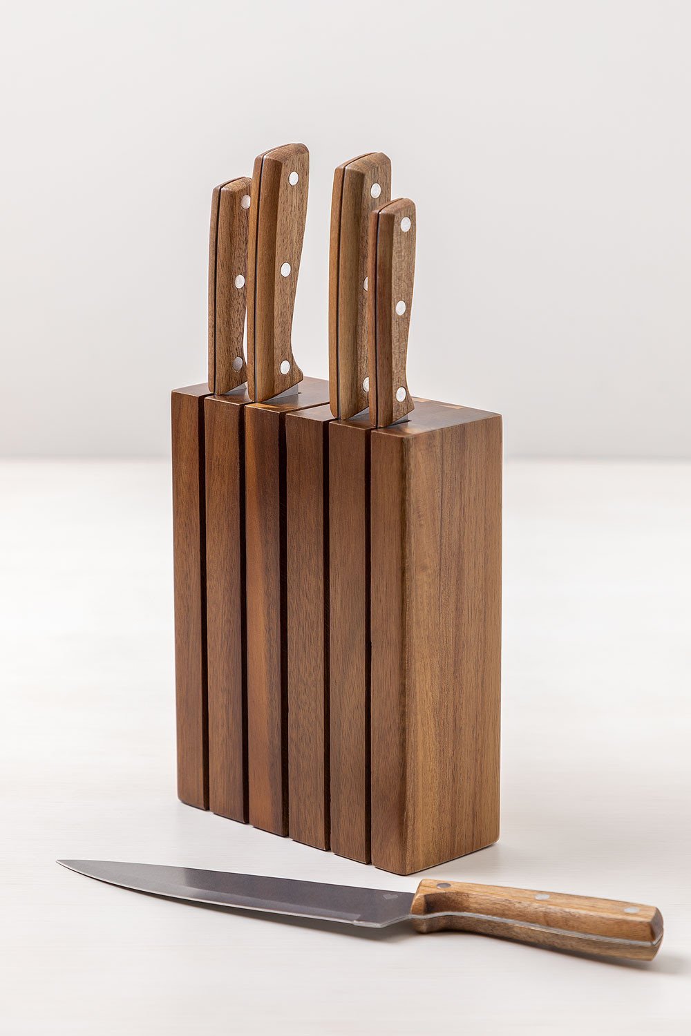 Set of Kitchen Knives with Wooden Block Espe, gallery image 2