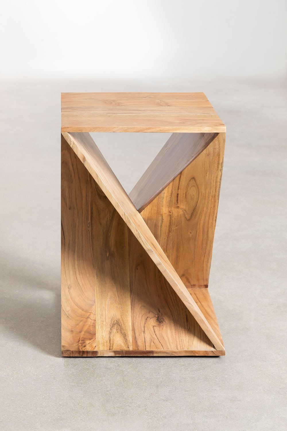 Acacia Wood Side Table Gorvea, gallery image 3
