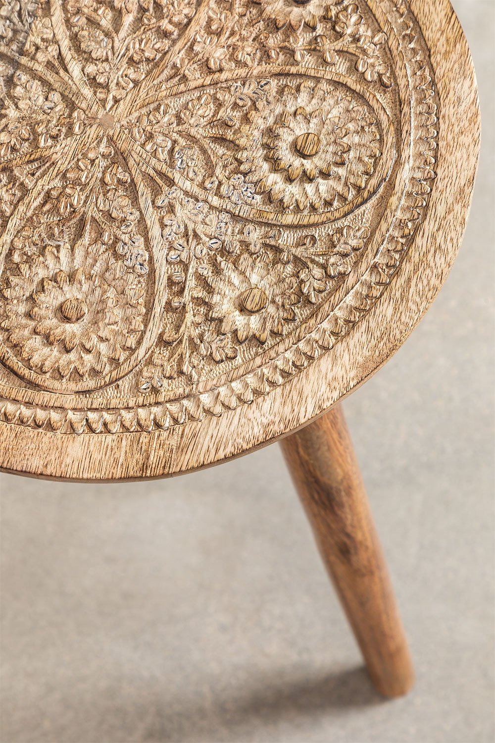 Round Side Table in Mango Wood (Ø30 cm) Nanup, gallery image 5