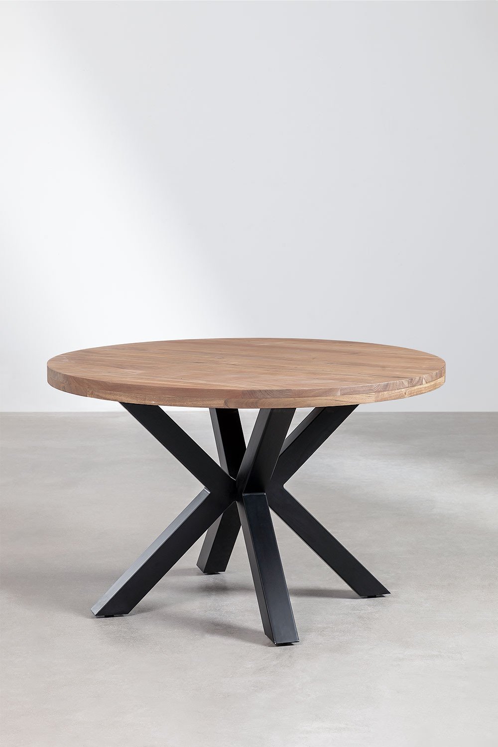 Round Acacia Wood Dining Table (Ø120 cm) Gaiba, gallery image 2