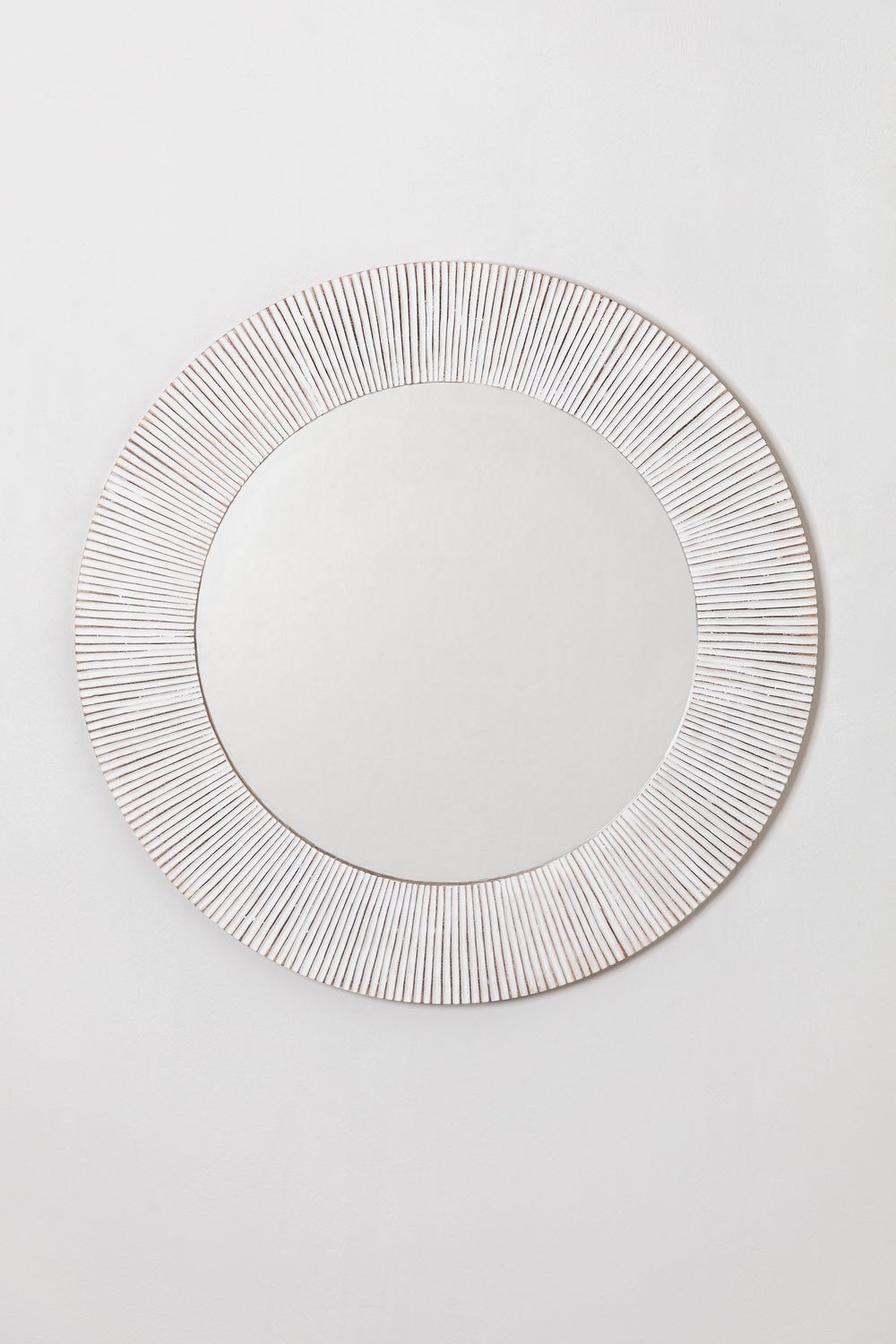 Baryne Mango Wood Round Wall Mirror   , gallery image 2