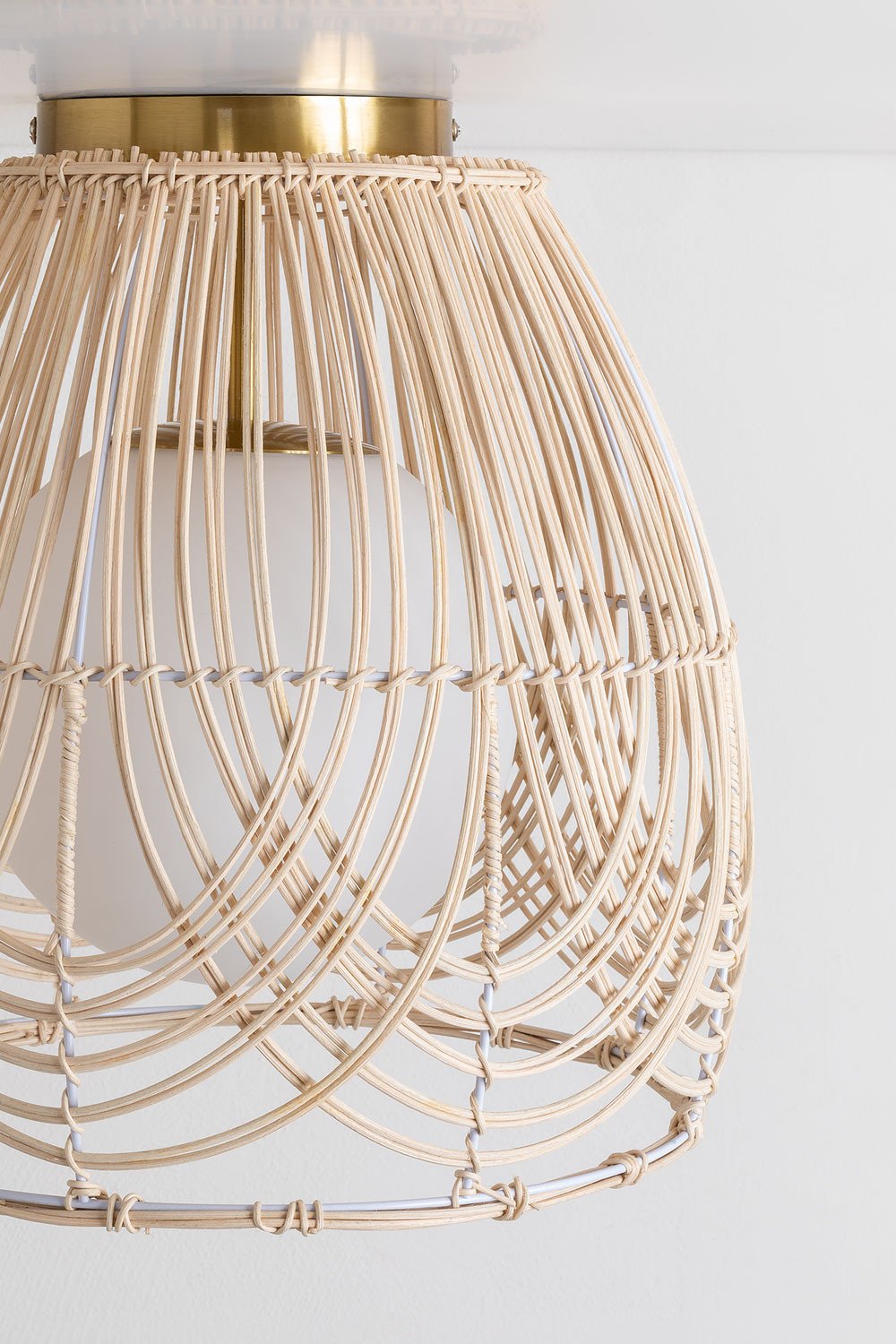 Tyrona rattan ceiling lamp, gallery image 4