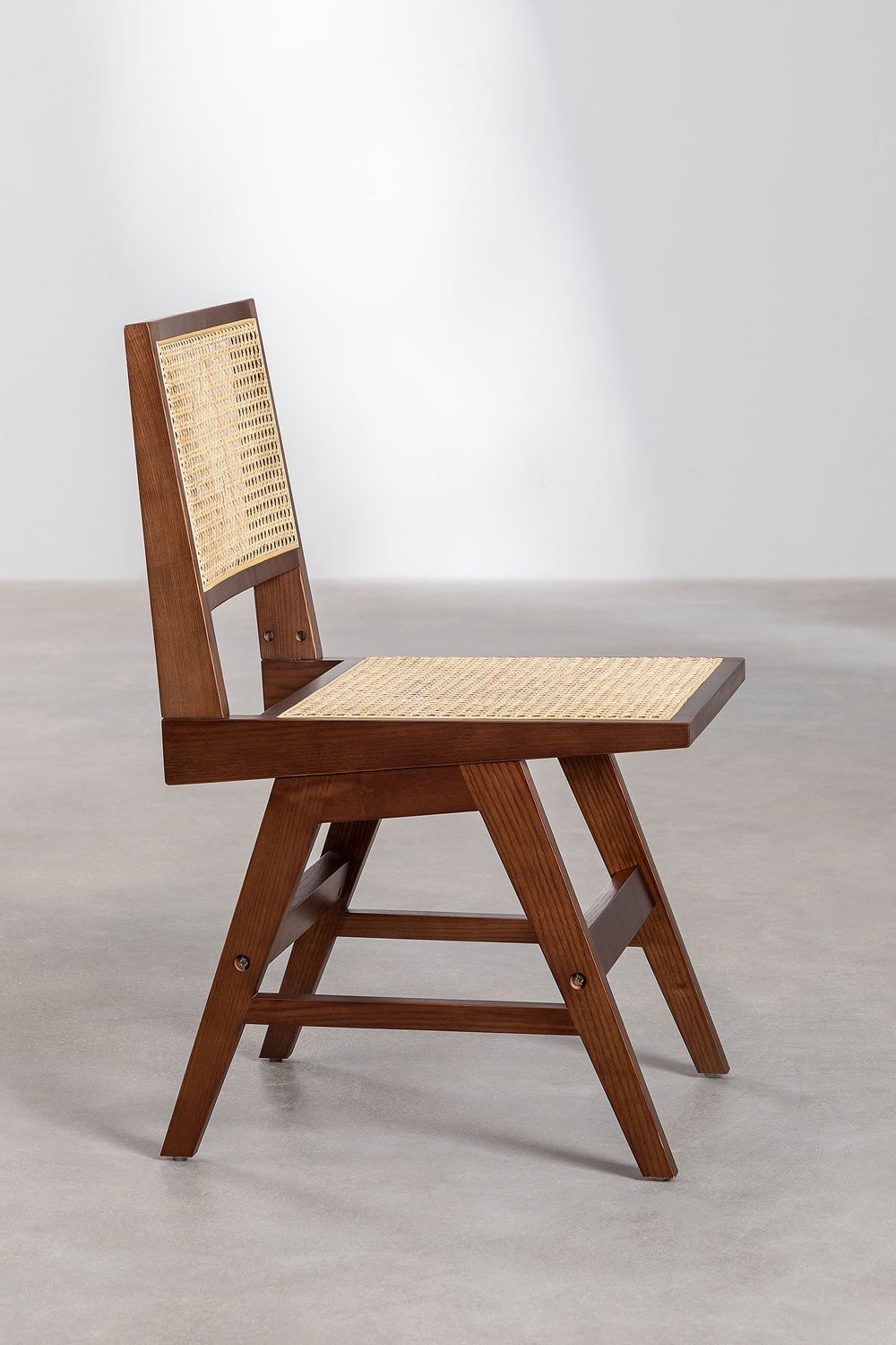 Lali ash wood and rattan dining chair, gallery image 4