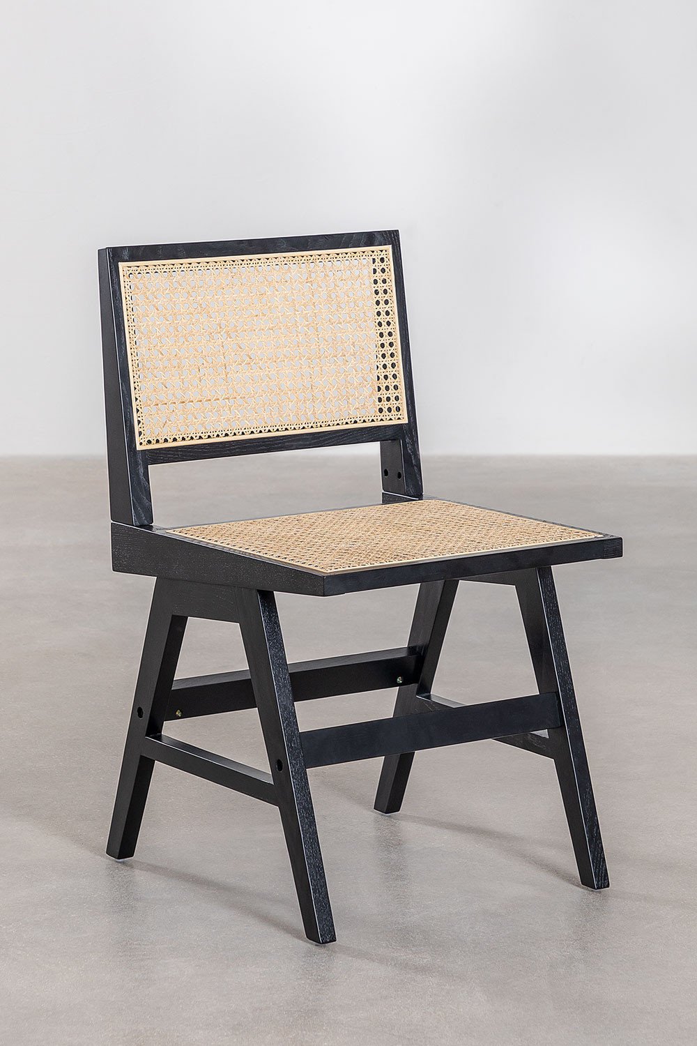 Dining Chair in Ash Wood and Rattan Lali, gallery image 2