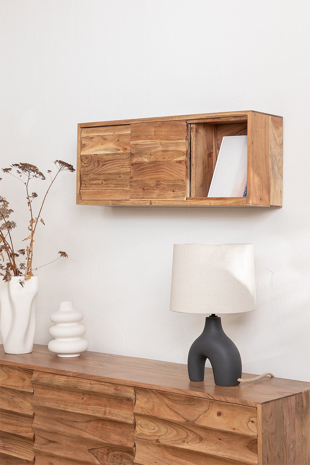 Wall Shelf in Acacia Wood Petter, gallery image 2