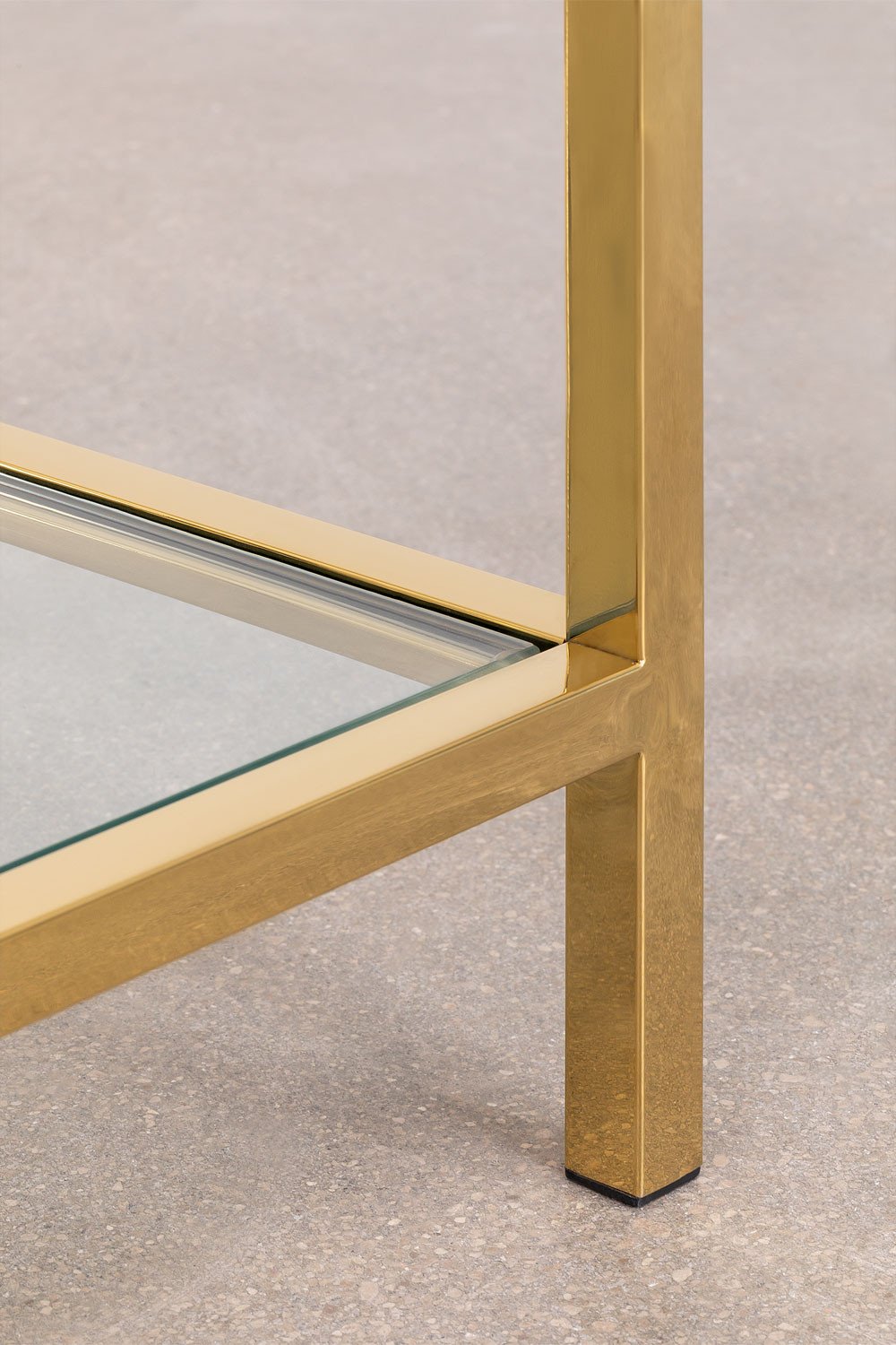 Amelia glass and steel TV stand, gallery image 7