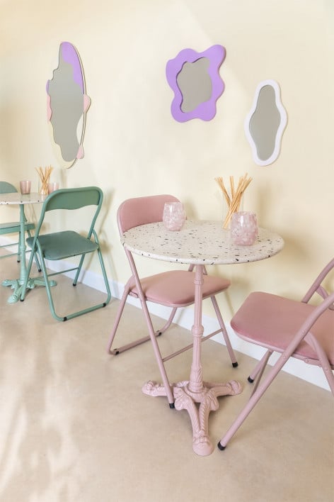 Round Terrazzo Bar Table (Ø60 cm) Volutto