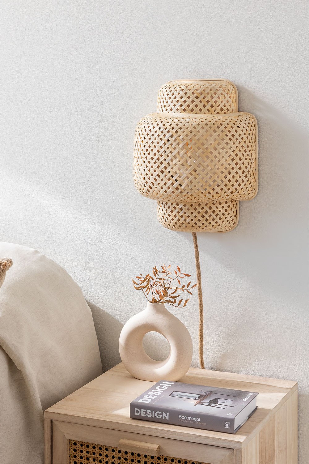 Bamboo Wall Lamp Lexie, gallery image 1