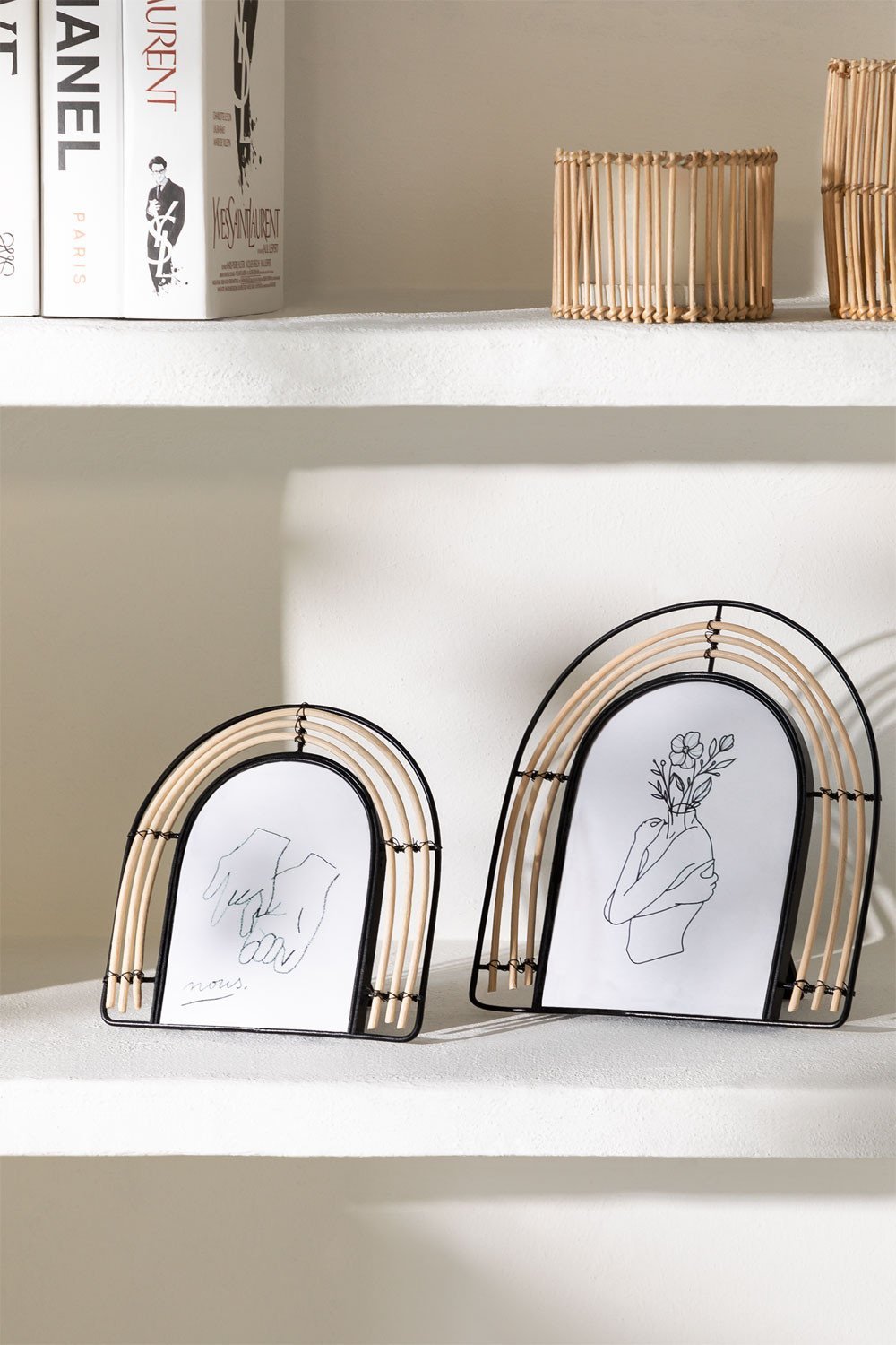 Metal & Rattan Photo Frame Mesta, gallery image 6