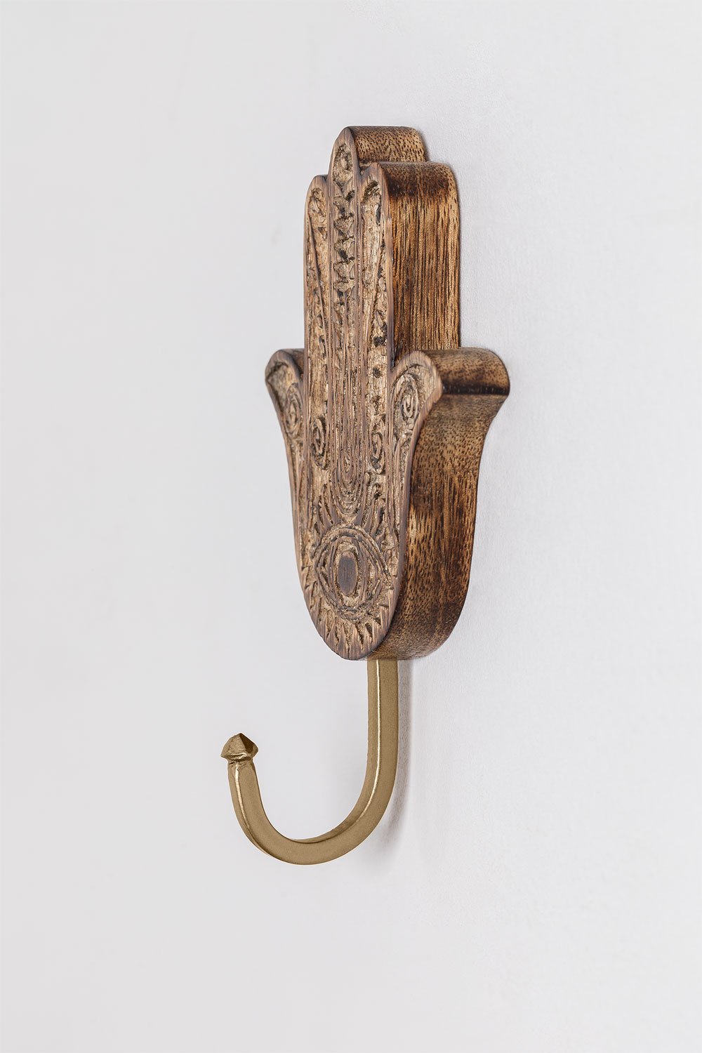 Niala Mango Wood Wall Coat Rack, gallery image 2