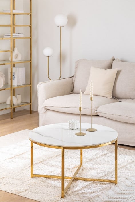 Azuara stainless steel coffee table - Golden