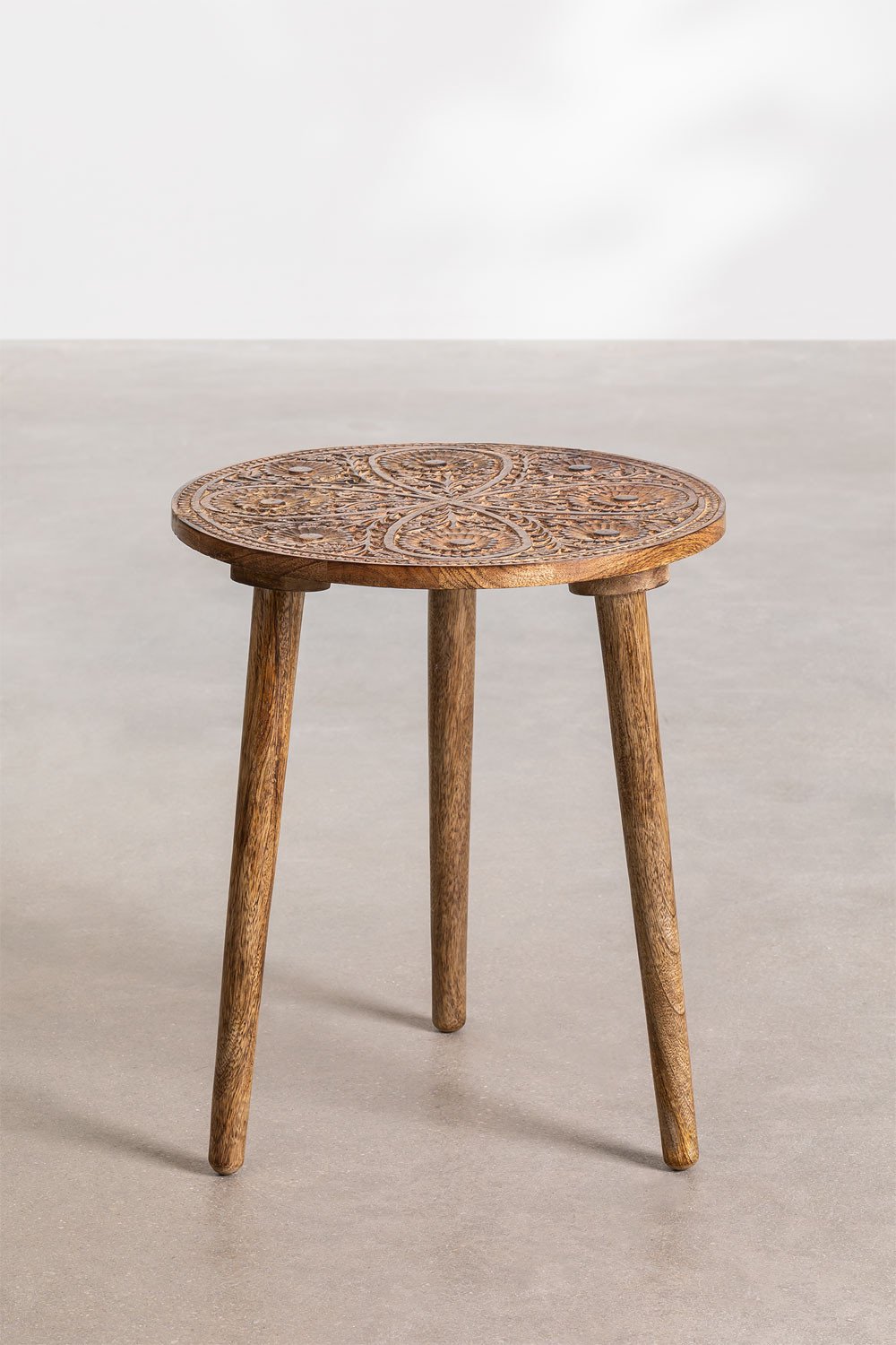 Round Side Table in Mango Wood (Ø40 cm) Nanup, gallery image 2