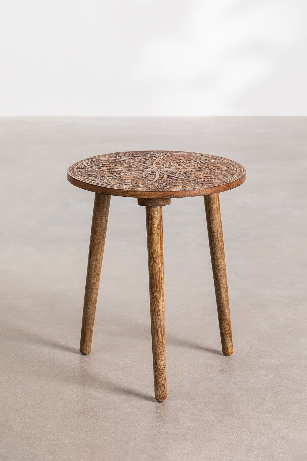 Round Mango Wood Side Table (Ø30 cm) Nanup - SKLUM