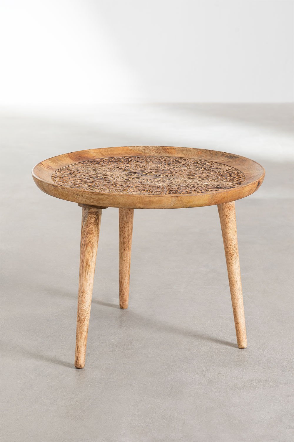 Round Side Table in Mango Wood (Ø60 cm) Nanup, gallery image 3