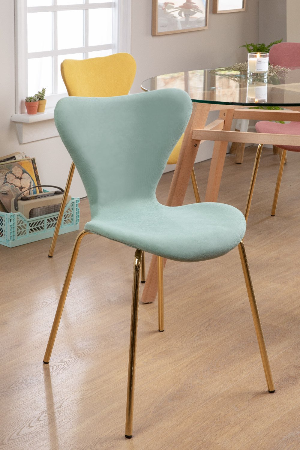 Uit Style Upholstered Stackable Dining Chair, gallery image 1701923