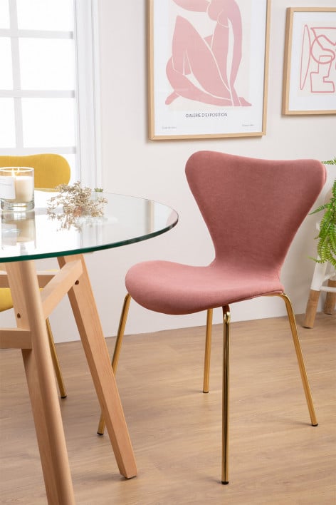Uit Style Upholstered Stackable Dining Chair