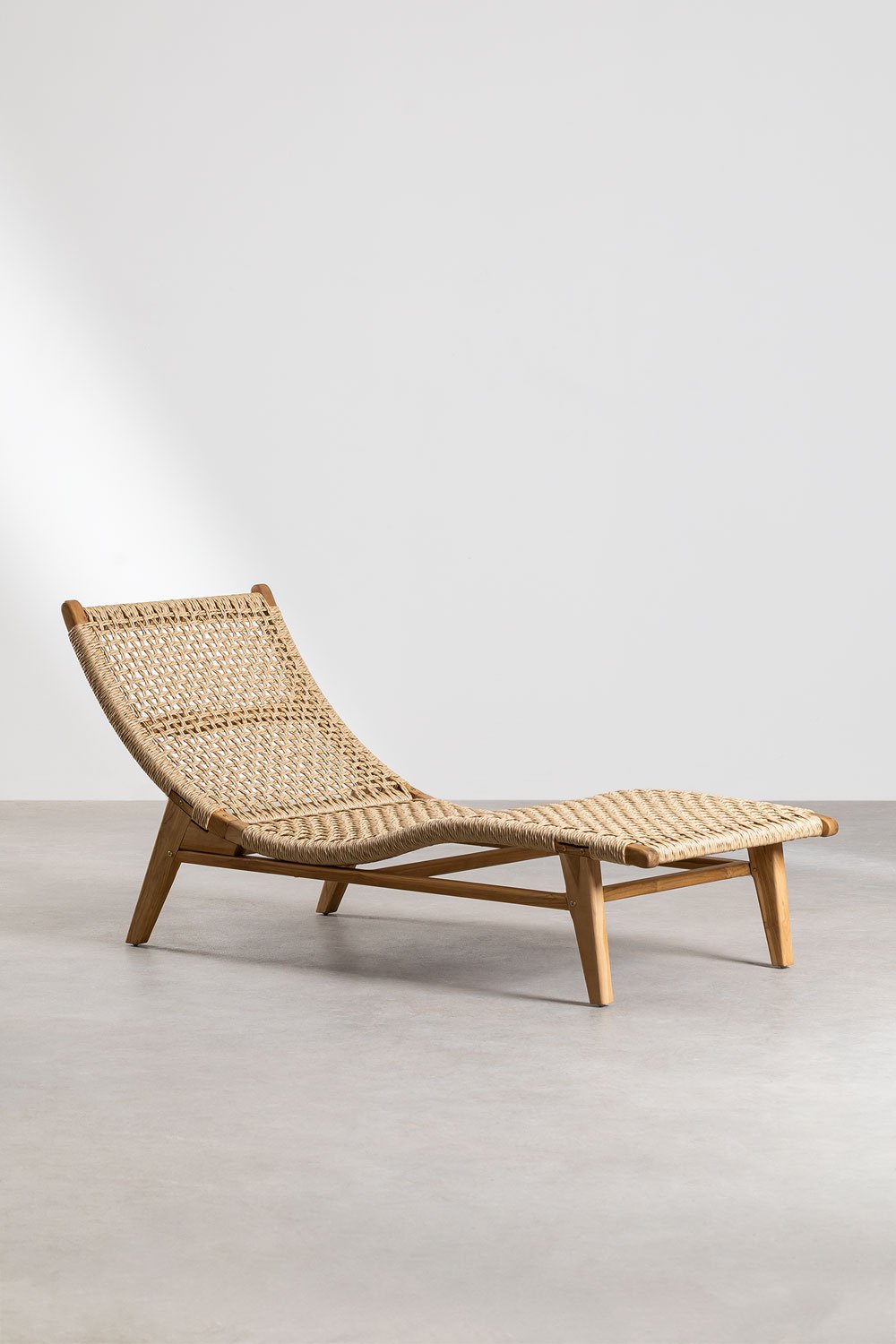 Pitea teak wood sun lounger, gallery image 2