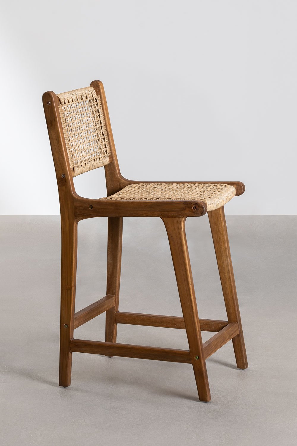 High Garden Stool in Teak Wood 65 cm Malmo , gallery image 3