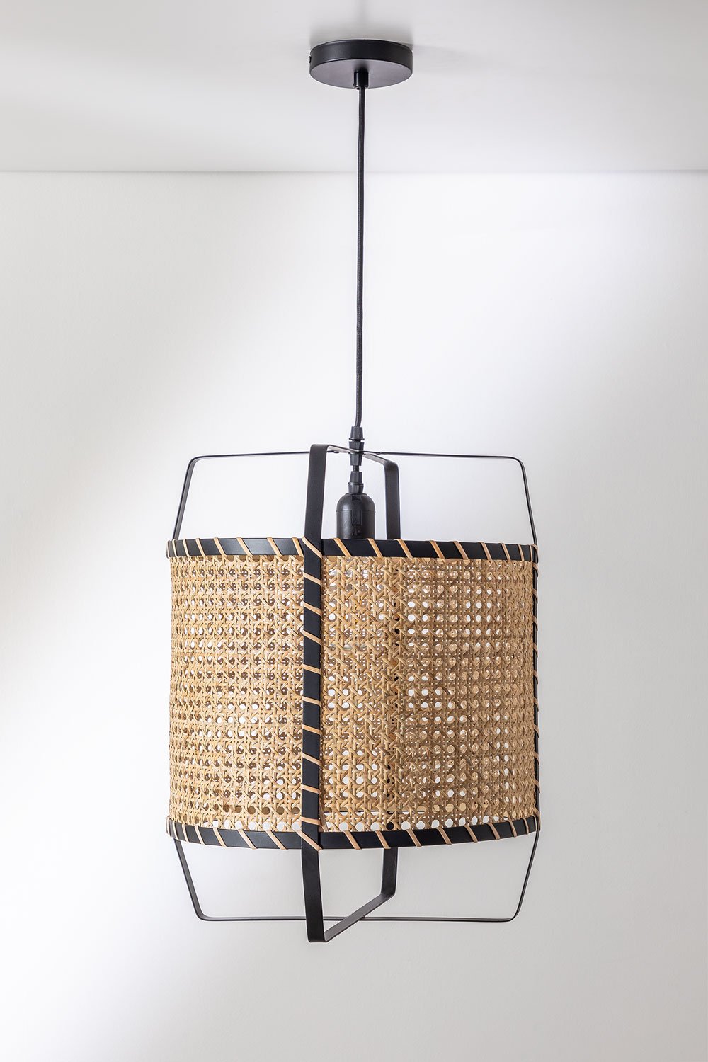 Ceiling Lamp in Rattan Miloti, gallery image 1