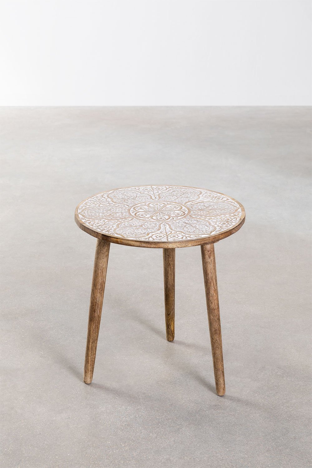 White and deals natural side table