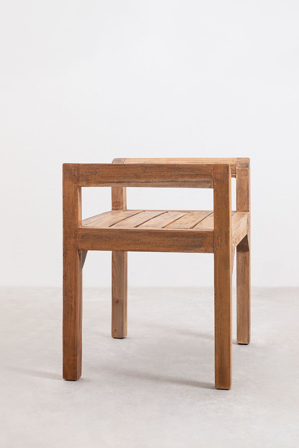 Recycled Wooden Bench with Armrests Parans, gallery image 3