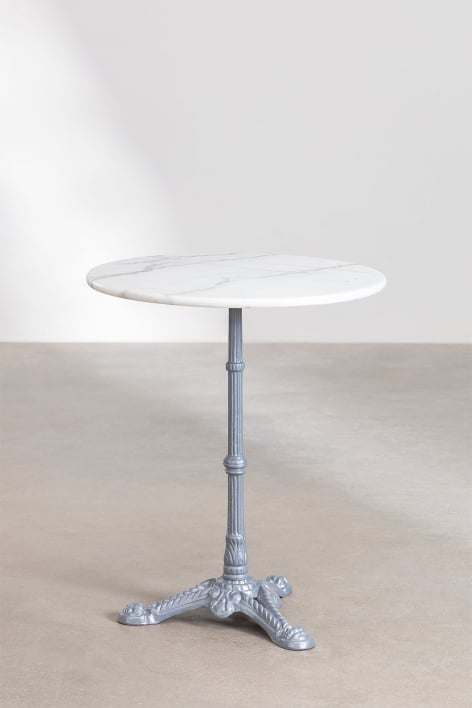 Round Marble Bar Table Moka