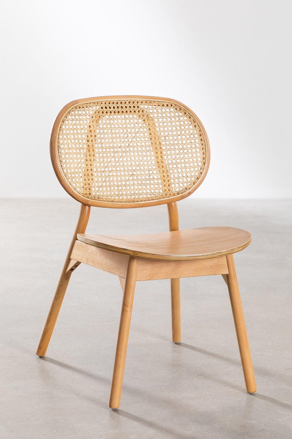 Afri Beech Wood Dining Chair, gallery image 1