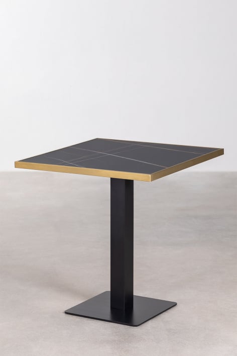 Square Stoneware Bar Table Galliano (70x70 cm)
