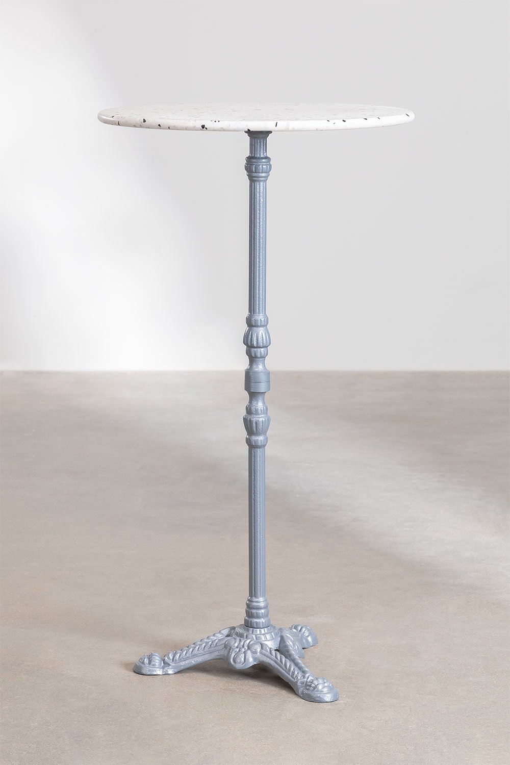 High round bar table in terrazzo (Ø60 cm) Volutto, gallery image 1