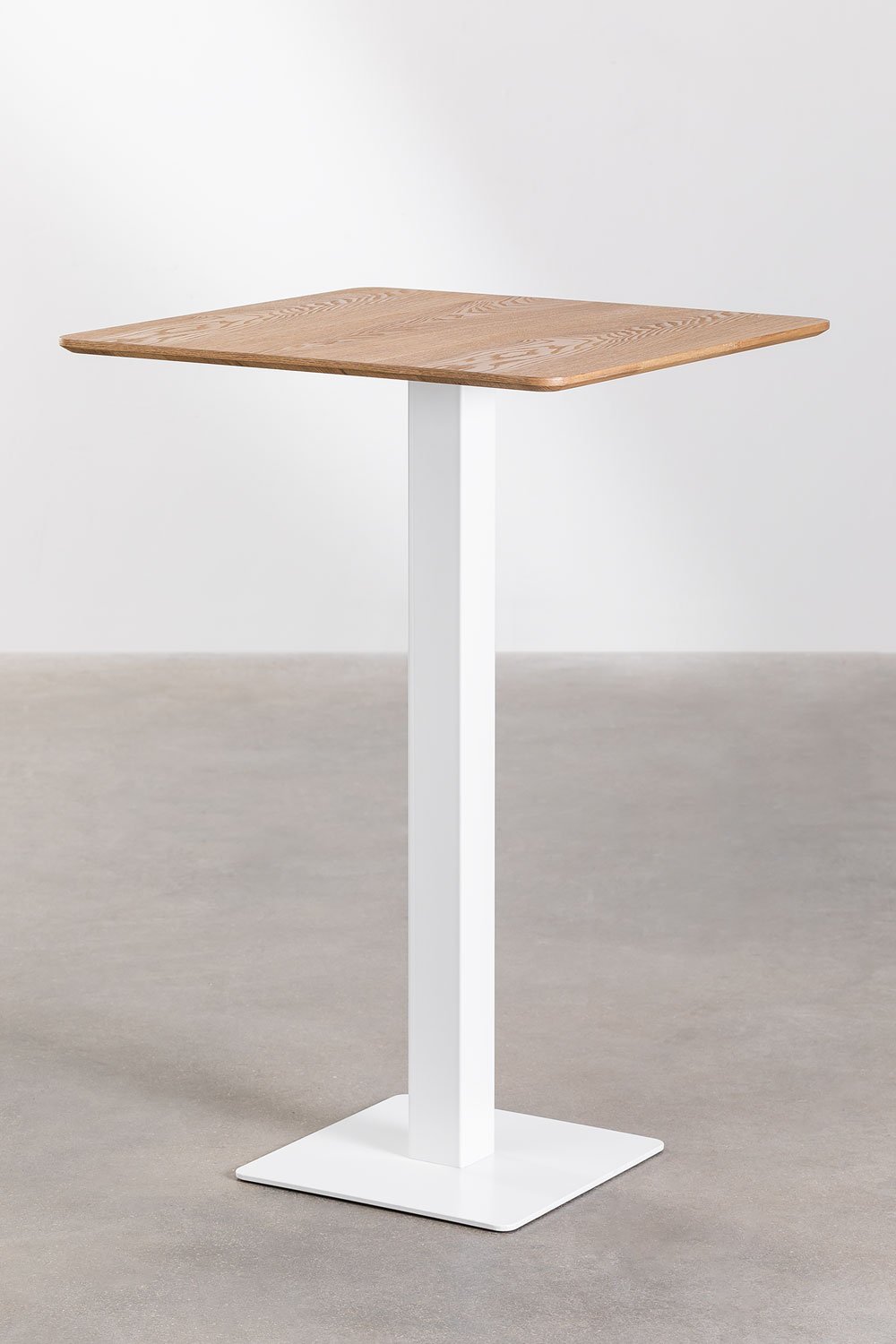 Square Ash Wood High Bar Table ESPRESSO, gallery image 2