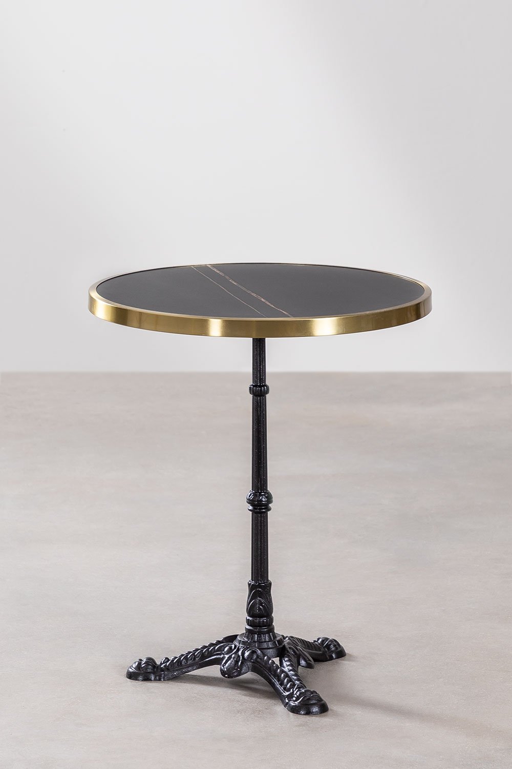 Round Bar Table in Gres Venezia Black, gallery image 2