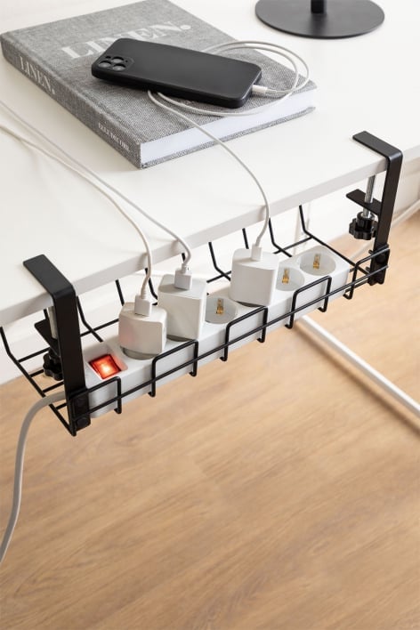 32CM Cable Management Tray Under Desk Cable Wire Table Storage