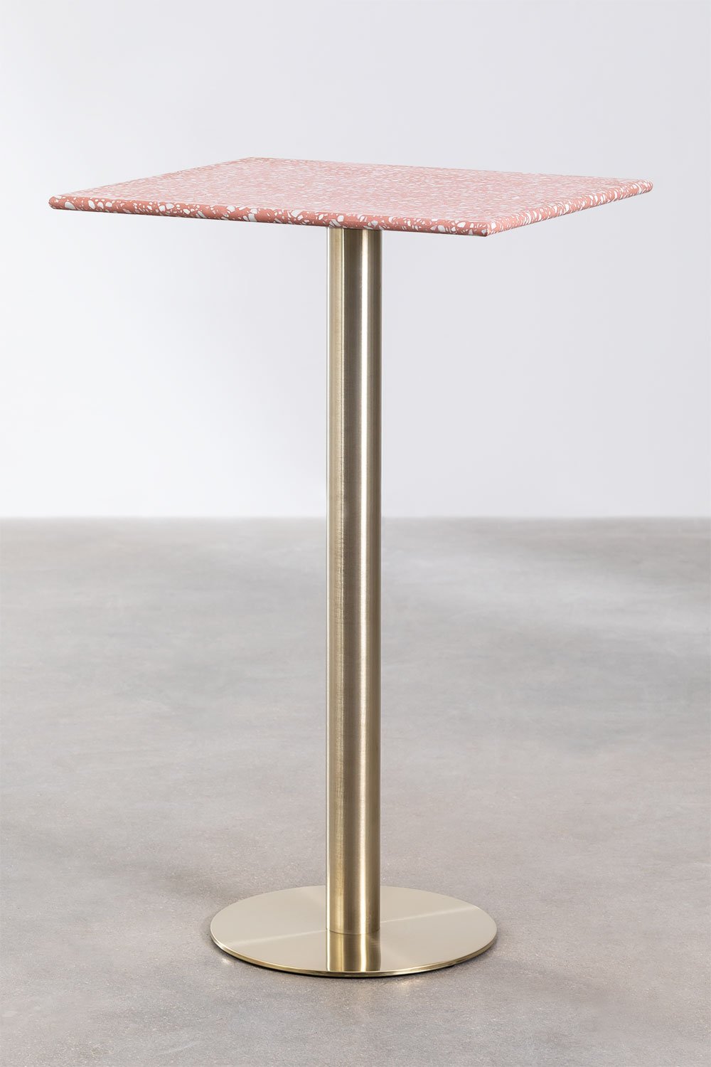 Square Terrazzo  High Bar Table (60x60 cm) Malibu, gallery image 1