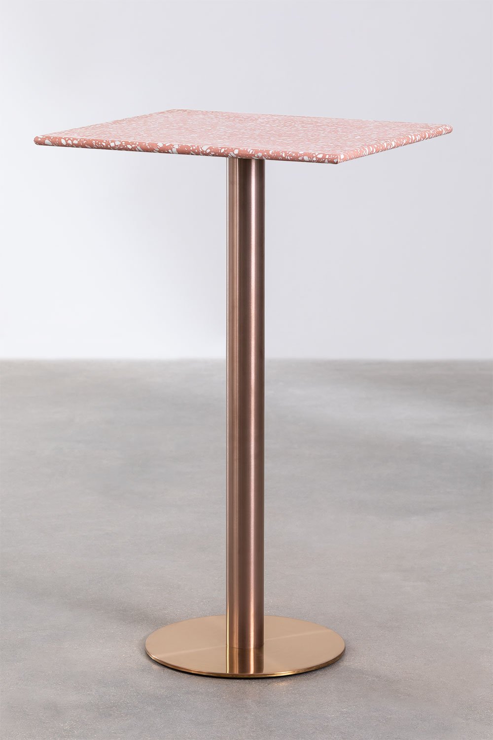Square Terrazzo  High Bar Table (60x60 cm) Malibu, gallery image 1