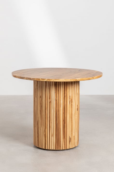 Round Dining Table in Teak Wood (Ø100 cm) Randall