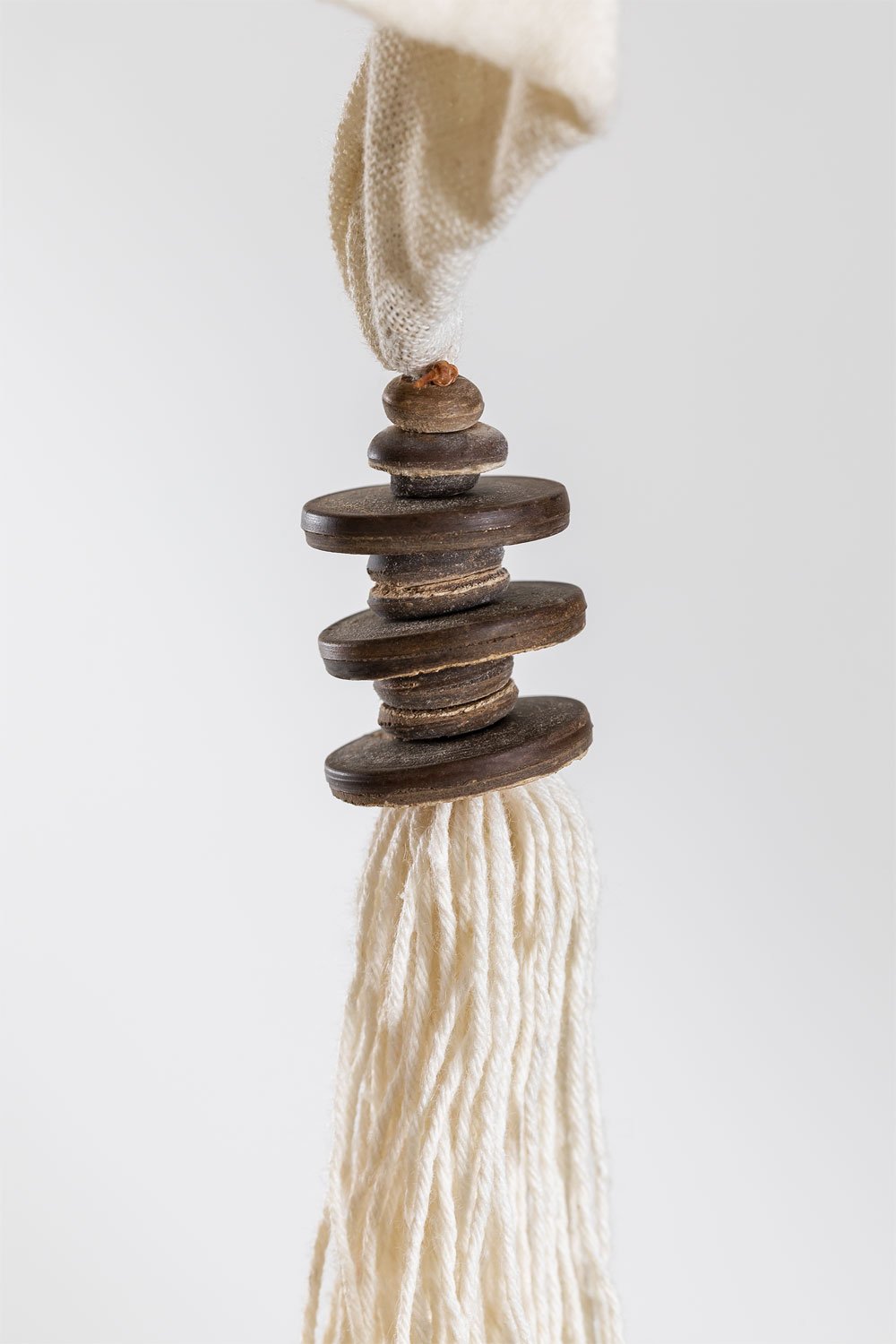 Parasol Ø186 cm in fabric and wood Manavai, gallery image 5