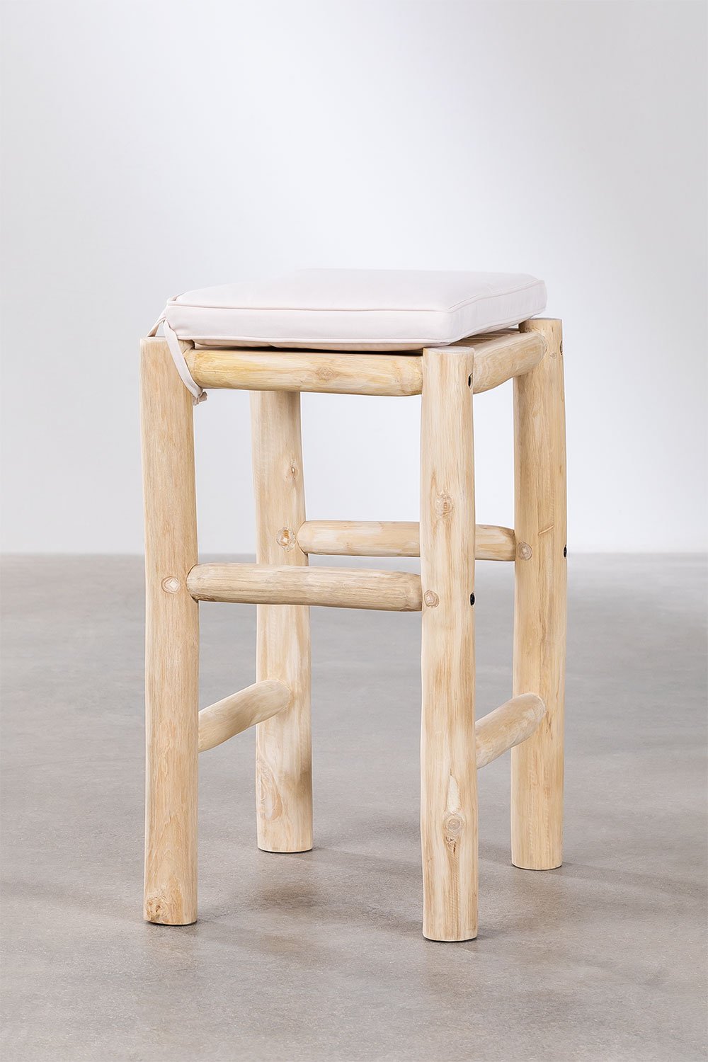 Teak Wood High Stool Narel (78 cm) , gallery image 2