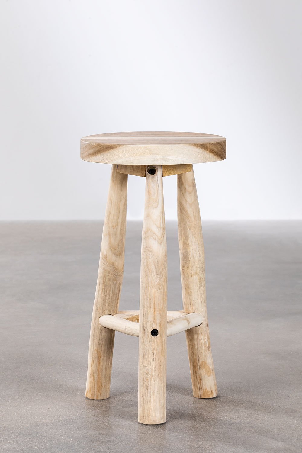 High Wooden Stool (65 cm) Narel, gallery image 2