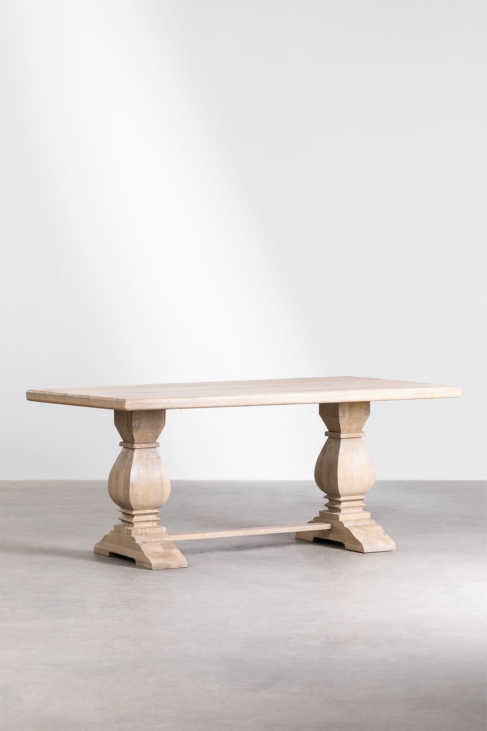 Mango Wood Rectangular Dining Table Sanzia (180x100cm), gallery image 2