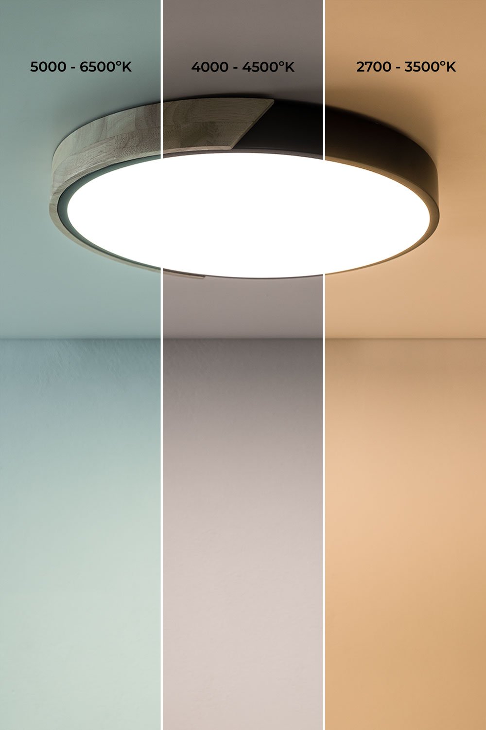 Jan round iron LED ceiling light, gallery image 5